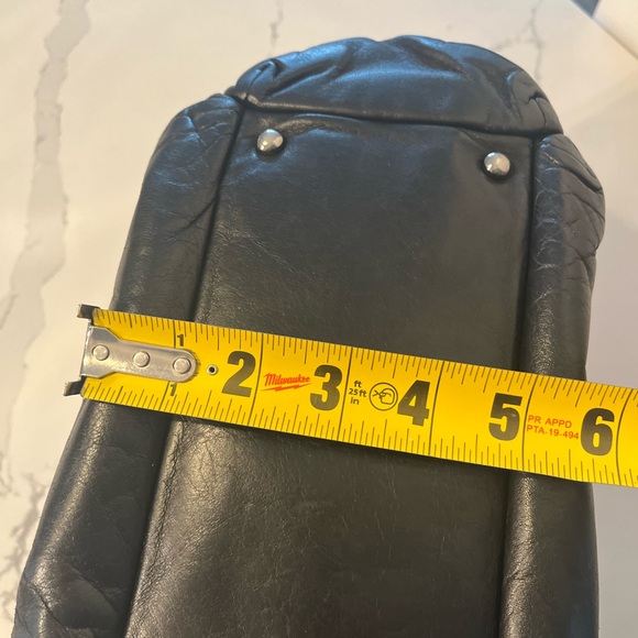 CHANEL Black Leather Handbag with Silver Details - Picture 8 of 13